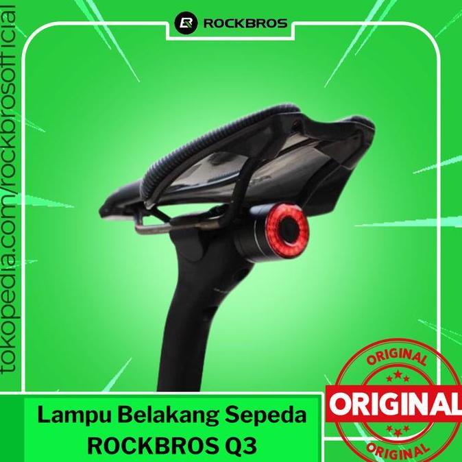 Lampu Belakang Sepeda Rockbros Q3 Smart Light Tail Rear Brake Sensor