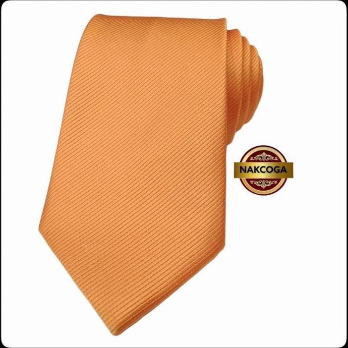 GERCEP  dasi orange bni panjang polos