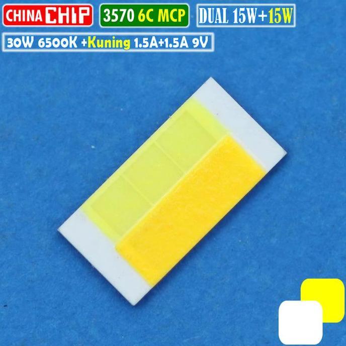 CHIP LED 3570 30W 6C DUAL KUNING PUTIH MCP CSP LASER PROJIE BILED 9V