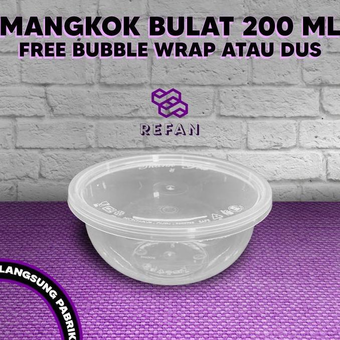 Savenew- Mangkok Plastik 00 Ml Thinll / Tempat Kotak Makan Nasi Cup Puding