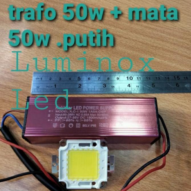 yoriezmart- driver trafo led 50 watt 50w 50watt jalan pju cob + HPL 50 w COB 220v Diskon