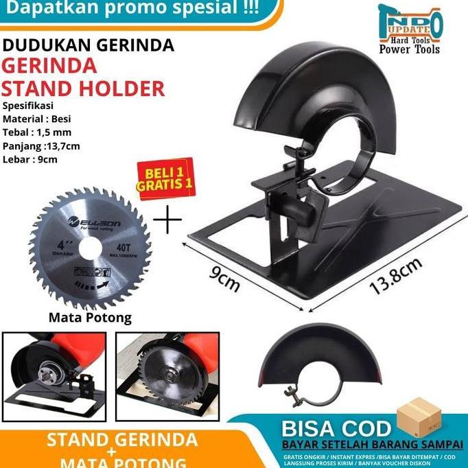 Tools- Dudukan Gerinda Holder Potong Kayu Mata Gergaji Bulat Serkel 30T