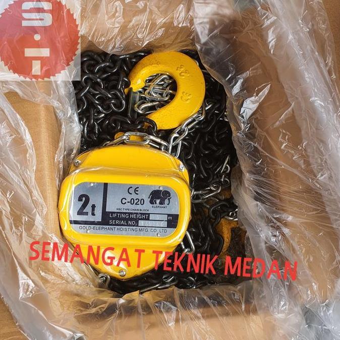 NEW CHAIN BLOCK TAKEL KATROL HOIST 2TON 2 TON 5 METER 5 M ELEPHANT GAJAH