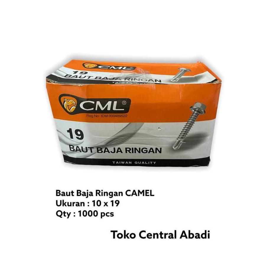 Baut Baja Ringan / Skrup Baja Ringan Camel Uk 10x19 isi 1000 pcs