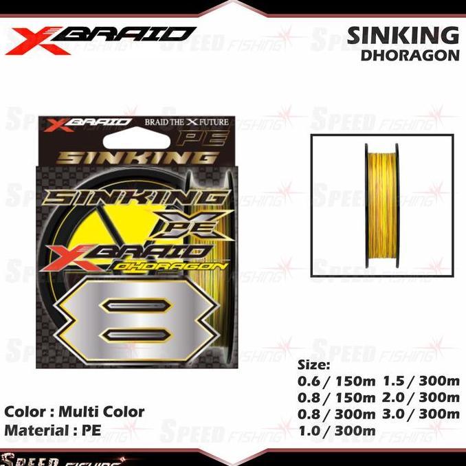 PE YGK XBraid OH Dragon x8 Sinking Line YGK