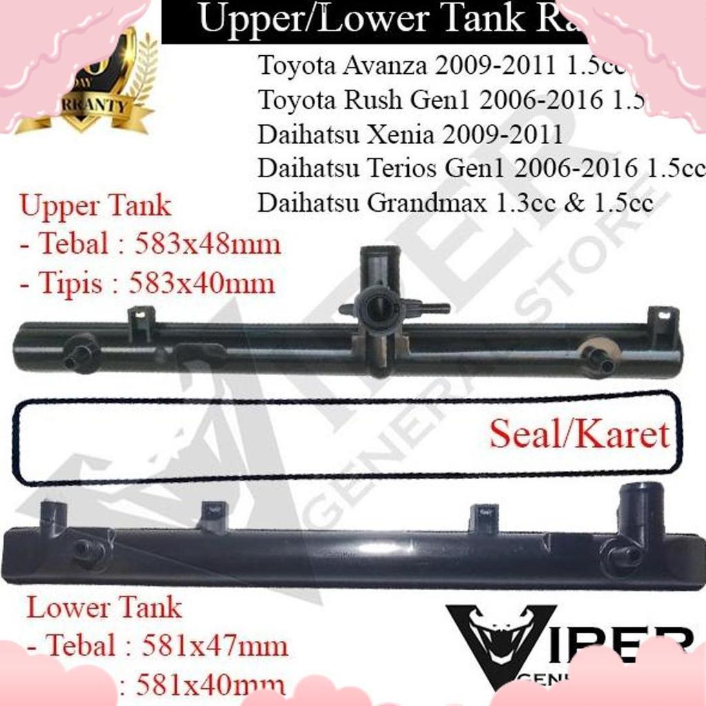 Bisa Cod Upper Tank Radiator Toyota Avanza 2009-2011 1.5Cc Gran Max Tebal (5057)