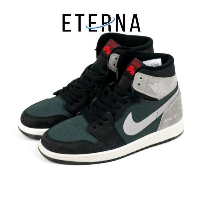 Sepatu Air Jordan 1 High Element Gore-Tex Black Grey Sneakers Authentic
