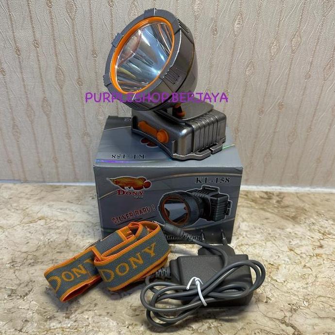 Senter Kepala Dony 10Watt 10W KL 158 Super Terang Bisa Dicas Anti Air