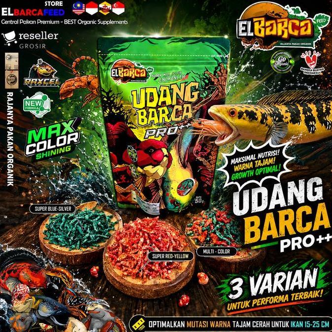 Afterday- Udang Pro Red Blue Multi Color Booster Menaikan Rna Ikan 1 Cm Up Channa Arna Oscar Louhan 
