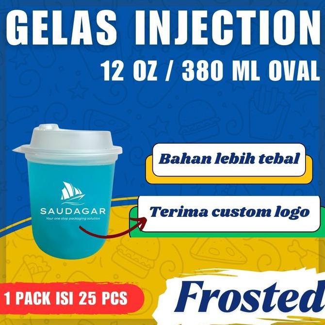 Nyam- Gelas Cup Pp Injection 12 Oz / Gelas Thinll 380 Ml