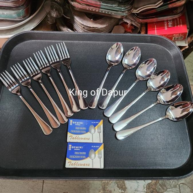 Nyam- Sendok Makan Garpu Makan Gemini Dinner Spoon Dinner Fork