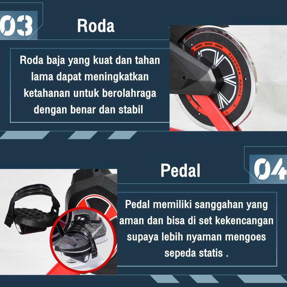 HOT PRODUCT HTD Sport SEPEDA STATIS KUALITAS GYM ALAT OLAH RAGA RUMAHAN SPIN BIKE ELITE/S290/S303/S5