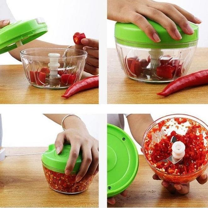 Promo Terbaru Speedy Coper Bawang Tarik Besar Chopper Blender Manual Alat Dapur Sayur Penghancur Bum