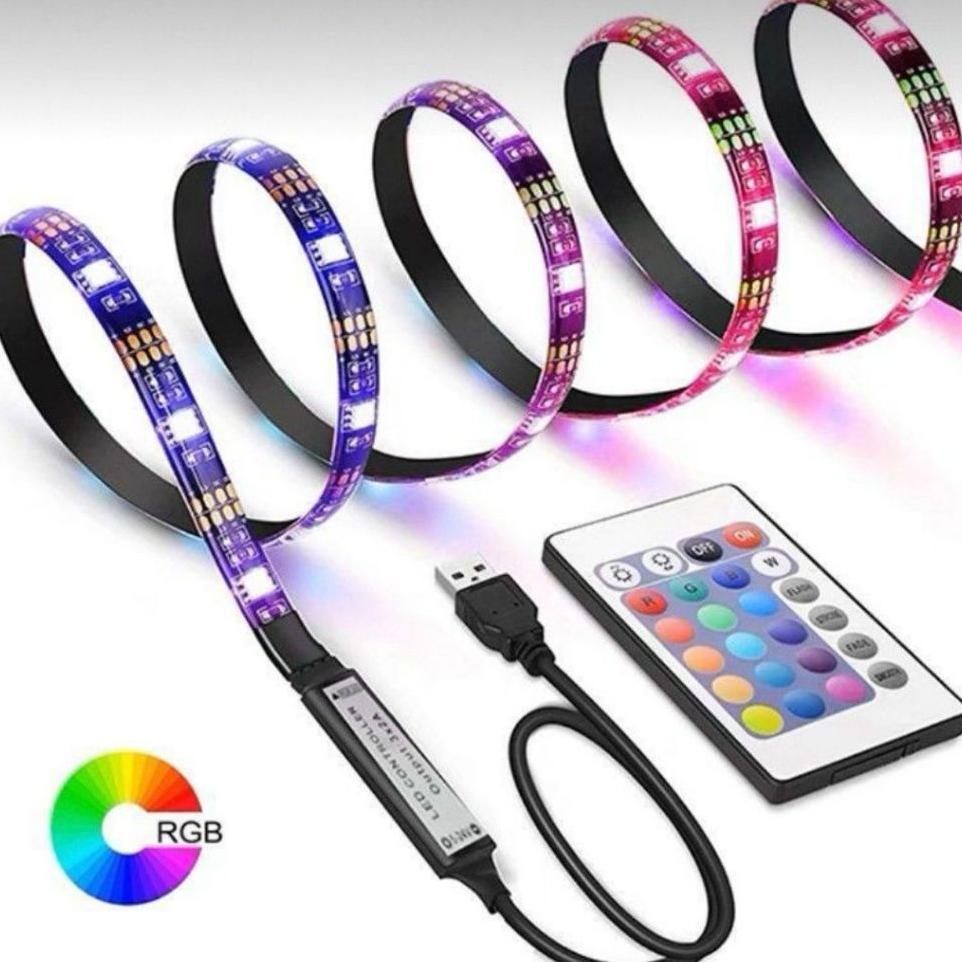 Cod Lampu Led Strip 5050 Colok Usb 5 Volt Rgb Remote