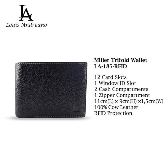 Louis Andreano LA-185 Dompet Pria Trifold RFID