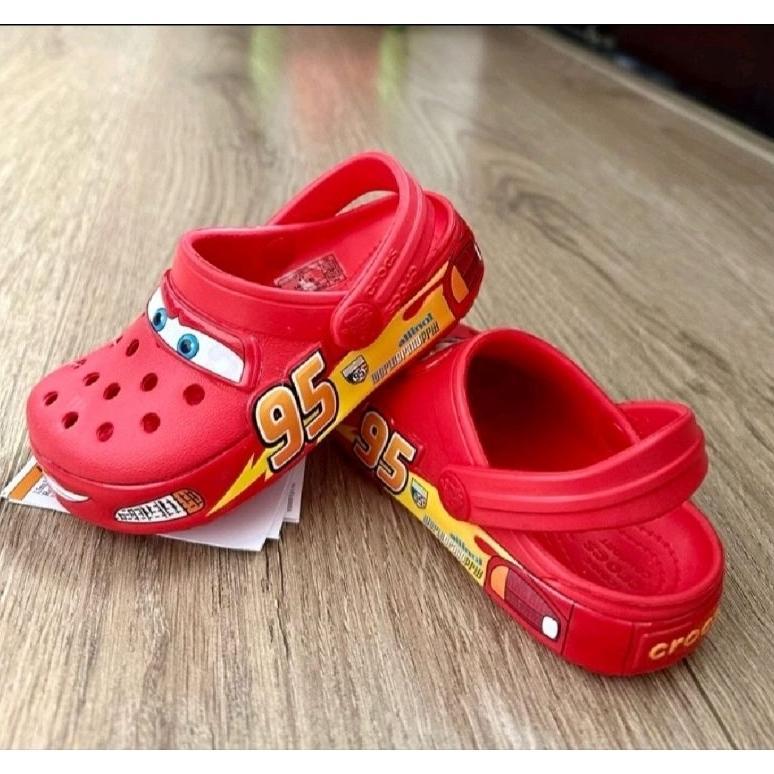 BEST SALE Sandal crocs anak Cars led / Crocs cars lampu / sandal crocs cars led
