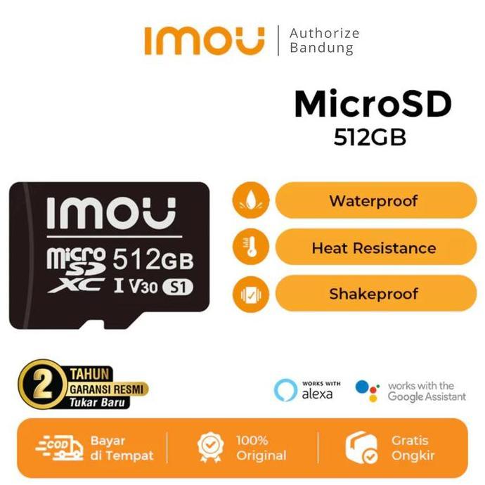(Good) IMOU MicroSD Card 512GB Kartu Memori Memory Card HP CCTV Class 10