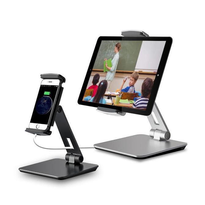POS Tablet Stand Holder Desktop AP-7X DARK GREY Surabaya