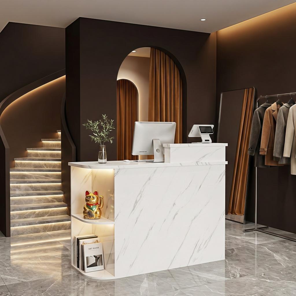 [Garansi 5 Tahun]Meja Kasir Meja Counter Resepsionis Meja Kasir Kecil Meja Front Desk Butik Baju Mej