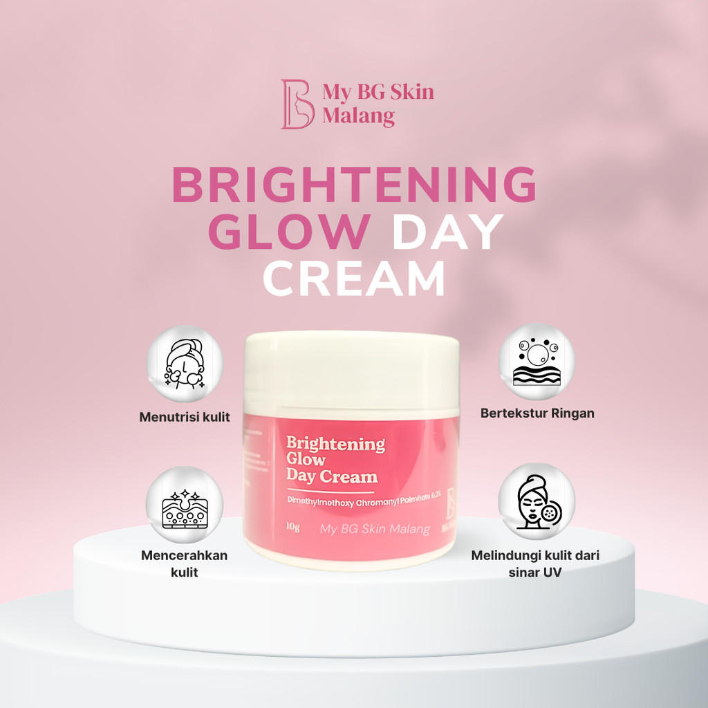BGSKIN BG Skin Brightening Glow Day Cream Premium skincare siang krim anti flex moisturizer SPF 20 m