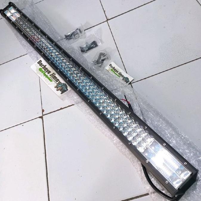 Led Bar 100Cm Putih Kuning Strobo 3 Row 5 Terang Bagus Ledbar Offroad Tembus Kabut Car Restock