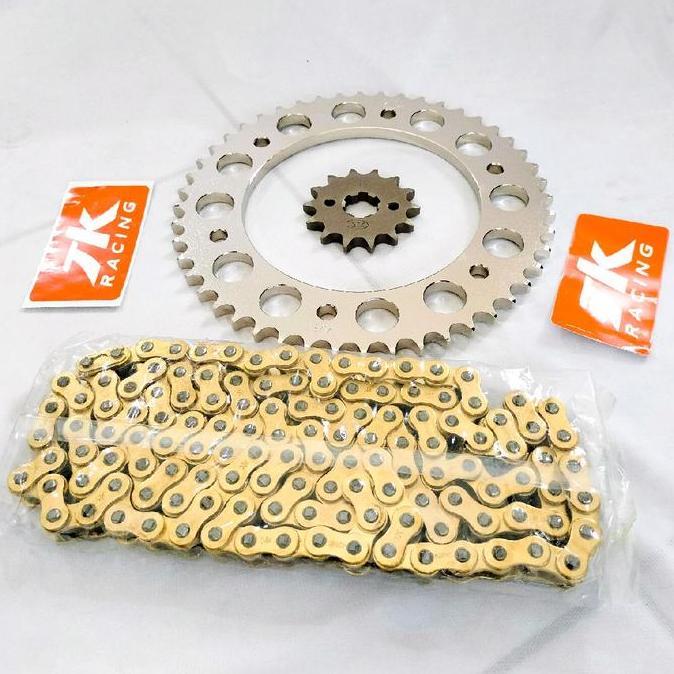 Gear Set 428 TK Racing Honda CRF 150 Supermoto Uk 14T/15T dan 44T/45T/47T/48T/49T Full TK Racing Ger