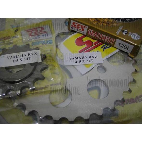 Gear SSS (Set) 415 MX, KING Size 13T~15T + 35T~40T+SSS HSBT 120L GOLD