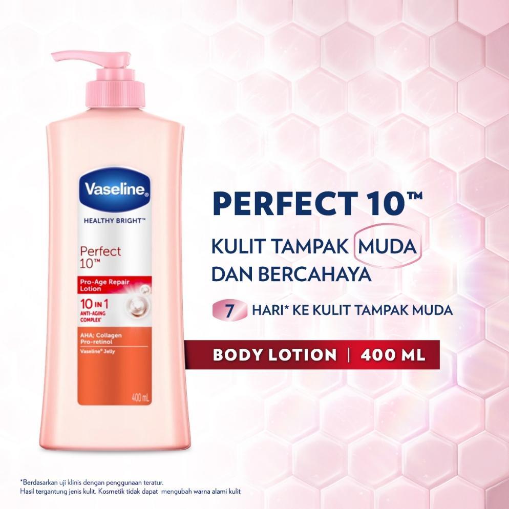 VASELINE LOTION HEALTHY BRIGHT PERFECT 10 400ML MURAH