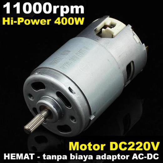 Dinamo High Power 400W Speed 11000rpm 220V-240V DC Motor DIY Mini Grinder Mesin Bor Gerinda