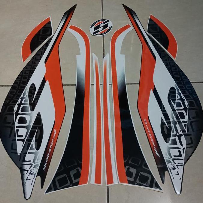 stiker striping honda scoopy sporty 2019 hitam putih lis body standar berkualitas original