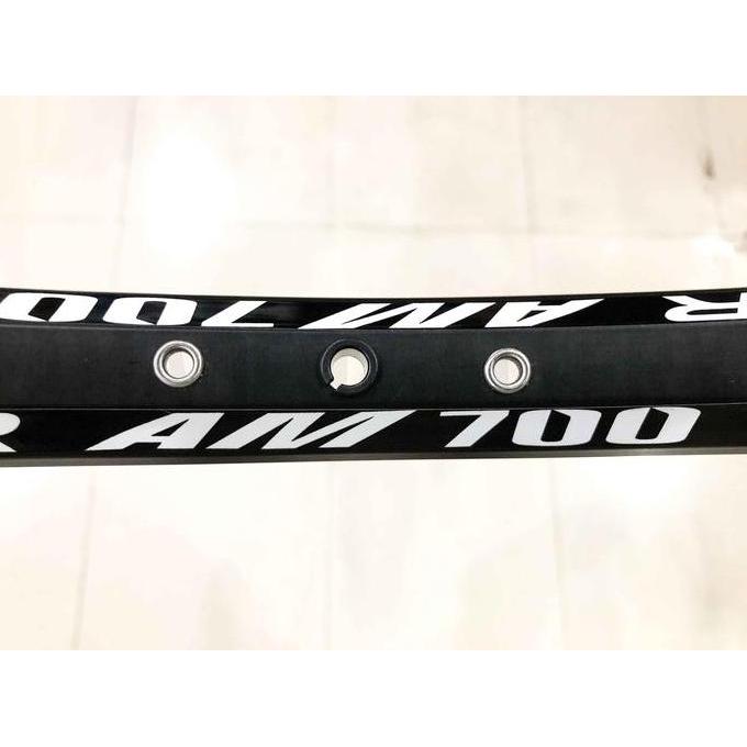 Rims 27.5 Folker Am700 Rims 27.5 32H Sepasang Rims Mtb Hitam Discbrake