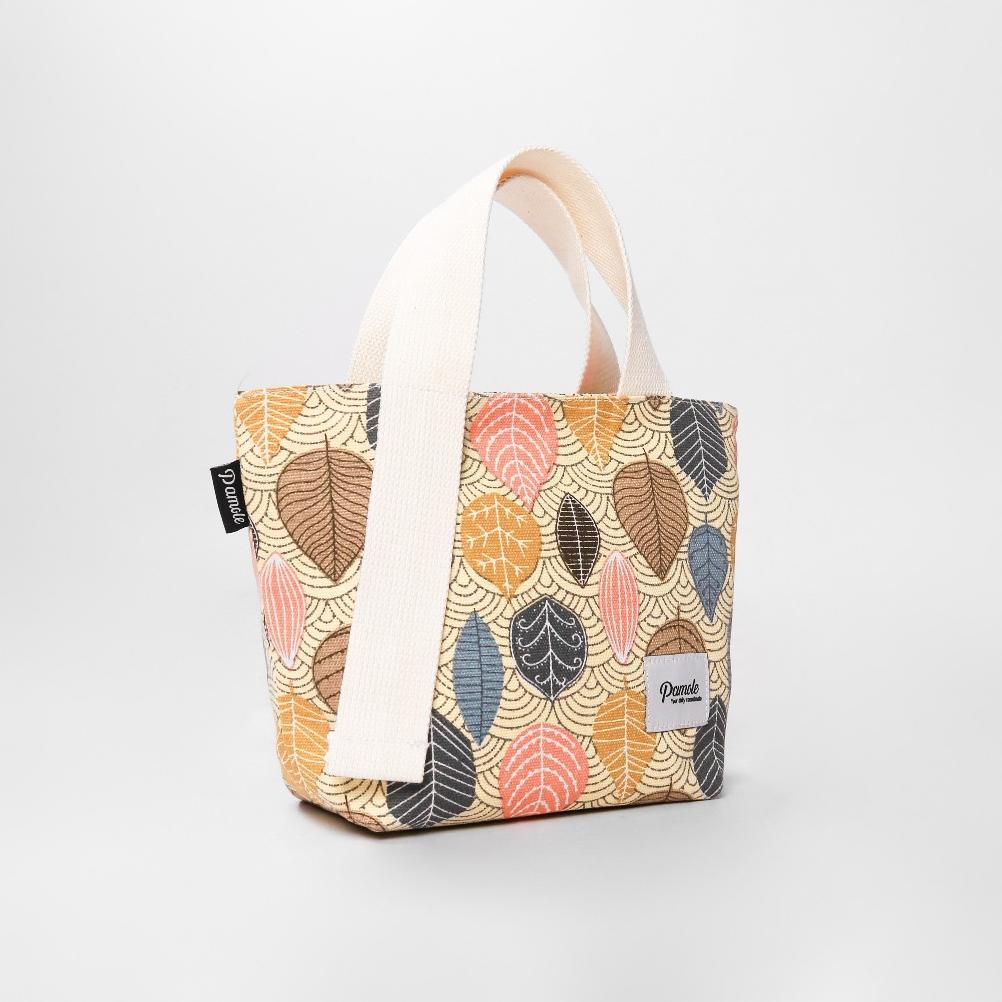 HEMAT PAMOLE POUCH TRAVELLING MINI TOTEBAG BAHAN KANVAS - SHARA SERIES