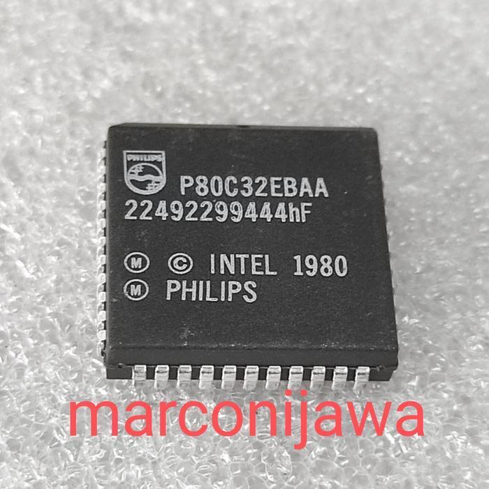 P80C32EBAA  ic smd plcc Philip Asli
