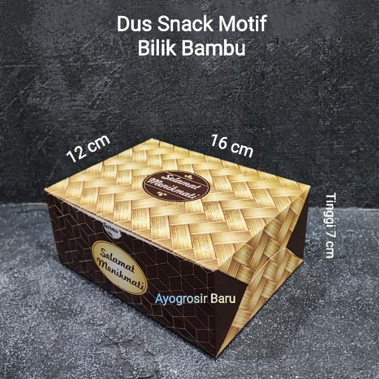 Dus Snack 12X16 Bilik Bambu Isi 100 Pcs Gs Motif Box Kue