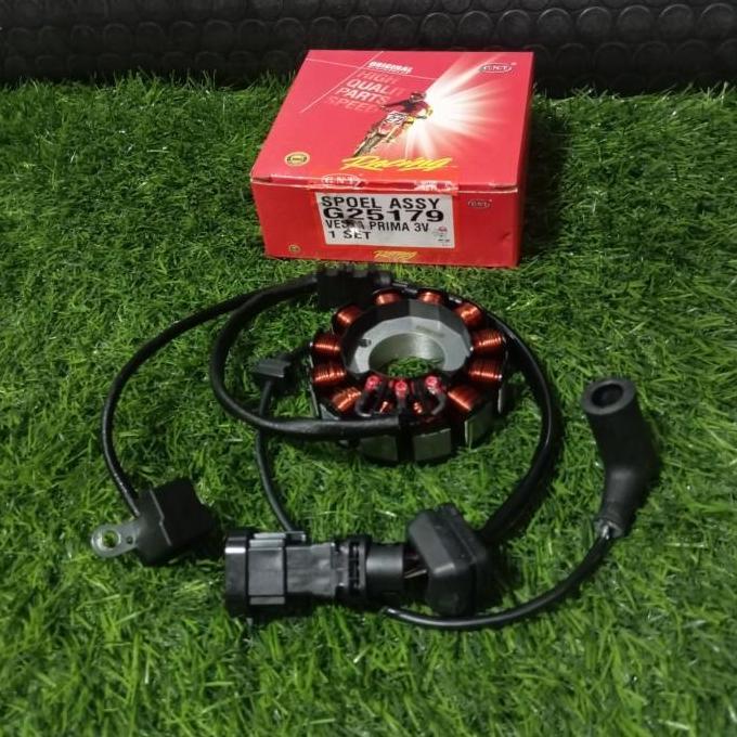 PREMIUM SPOOL ASSY SPUL STATOR VESPA MATIC SPRINT PRIMAVERA 3V GNT