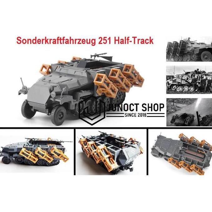 MODEL KIT SONDERKRAFTFAHRZEUG SD KFZ 251 HALF-TRACK ARMORED 1:72 1:75 JUN27