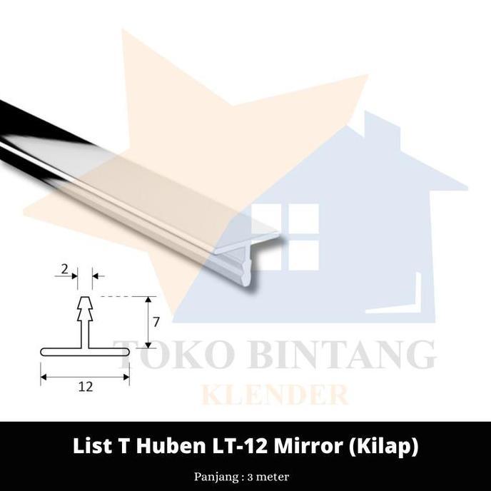List T Aluminium LT-12 Mirror (Kilap)