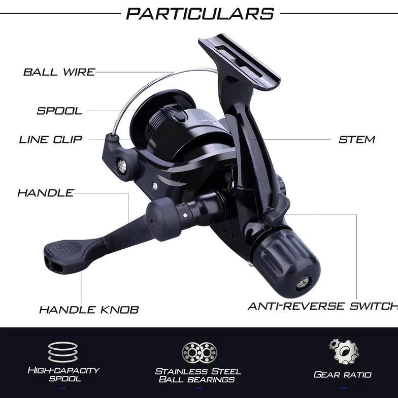 BEST SALE BISA COD-REEL FISHING PANCING METAL SPOOL DEUKIO AC2000-7000 WARNA HITAM KATROL PANCING FU
