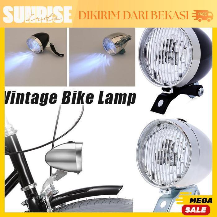 Lampu Depan Sepeda LED Model Klasik MTB Ontel Vintage Retro Onthel Pit Jadul Unto Jengki Minion