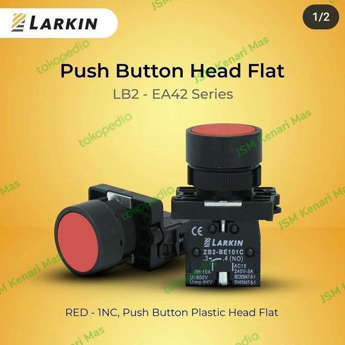 Pilihan- Larkin Push Button Plastik 1Nc Red Merah Lb2-Ea42