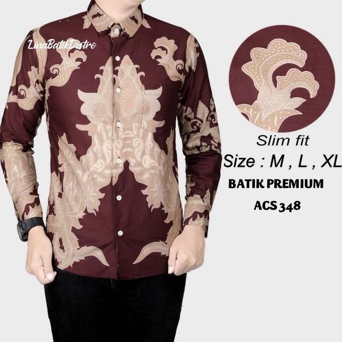 KEMEJA PRIA MERAH IMLEK EDITION BAJU BATIK IMLEK PRIA CBL198