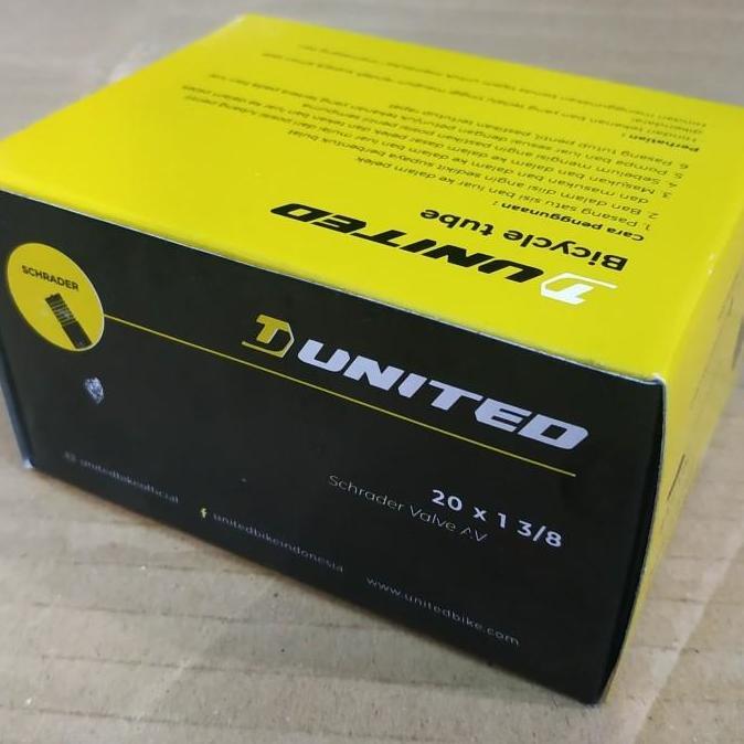 Ban Dalam Sepeda Lipat Bmx United 20 X 1 3/8 Av 35Mm