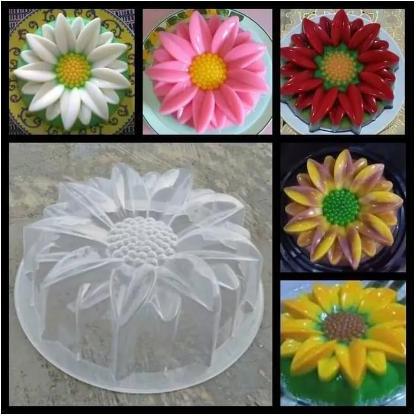 New- Cetakan Puding Bunga Matahari Besar / Cetakan Agar / Cetakan Jelly / Cetakan Puding Teratai Bes