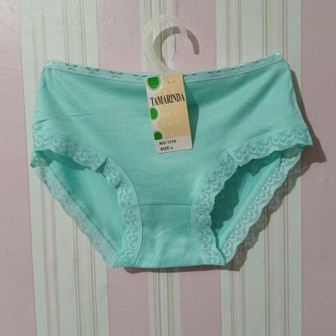 Pilihan - 1 Lusin Cd Tamarinda Renda Bawah Bahan Katun Premium