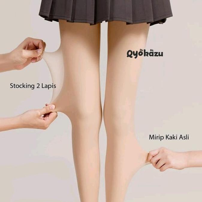 Pilihan - Qyokazu Stocking Pantyhose Uv Semi Mijing Kulit Jepang Terlihat Seperti Kulit Kaki Asli