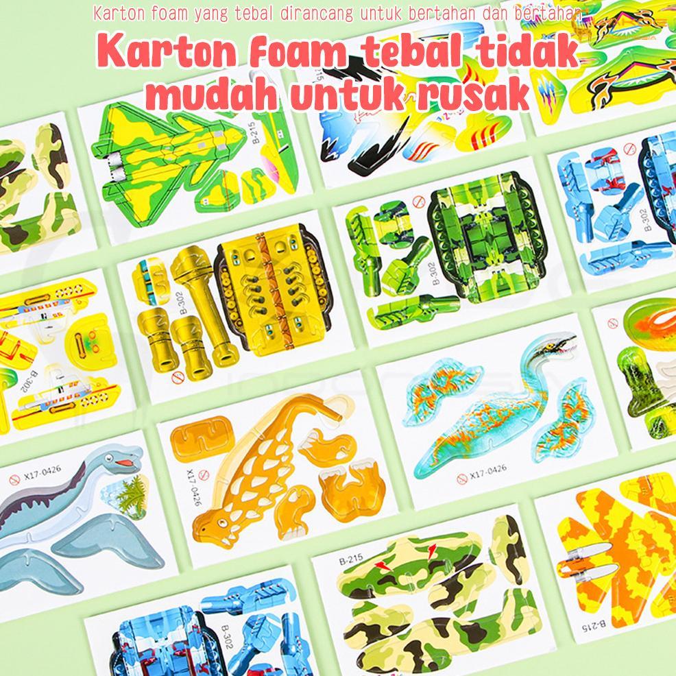 BESTPROMO LAKOE Mainan Edukasi Anak Puzzle 3d Diy Motif Hewan Serangga Lucu Diy Jigsaw Puzzle