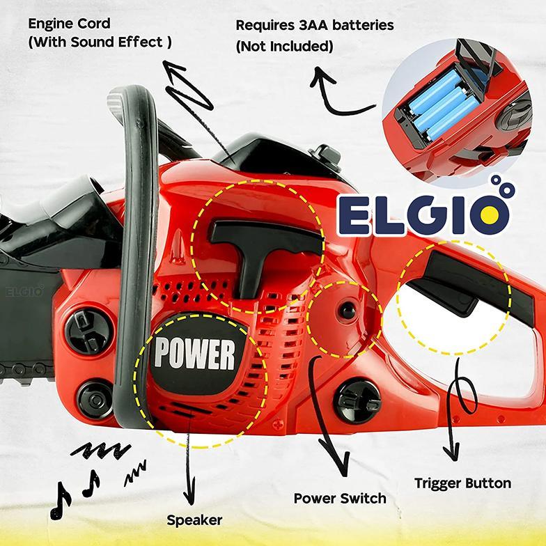 NEW Mainan Simulasi Gergaji Mesin Chainsaw Elektrik Anak Permainan Alat Konstruksi