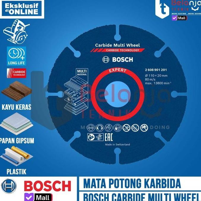 BOSCH MATA POTONG KAYU 4 INCH CARBIDE MULTI WHEEL MULTIPURPOSE 4" RESTOCK