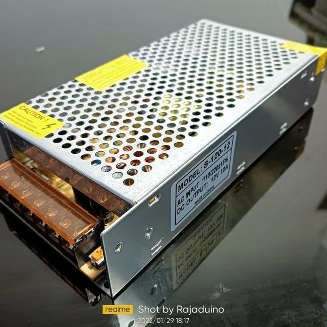 POWER SUPPLY 12V 10A SWITCHING PSU SMPS ADAPTOR JARING TERBARU