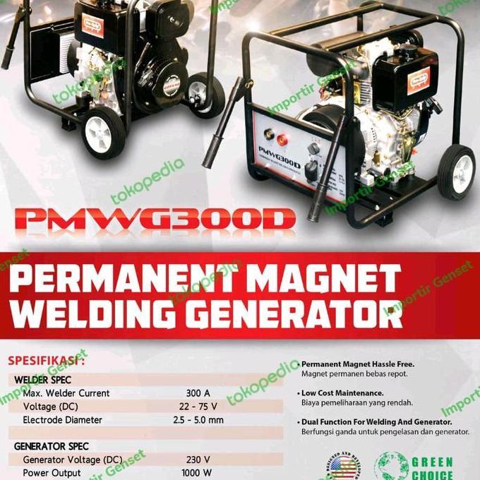 Mesin Las 300 Amper / Genset Las / Welding Generator Pmwg300D Diesel